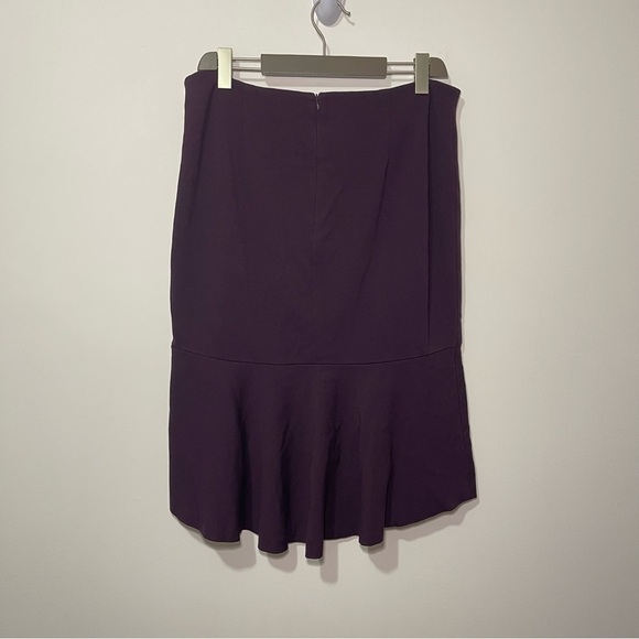 Ann Taylor Women’s Purple Ruffle Hem High-Low Skirt US 12 Career Chic Office - Picture 5 of 9